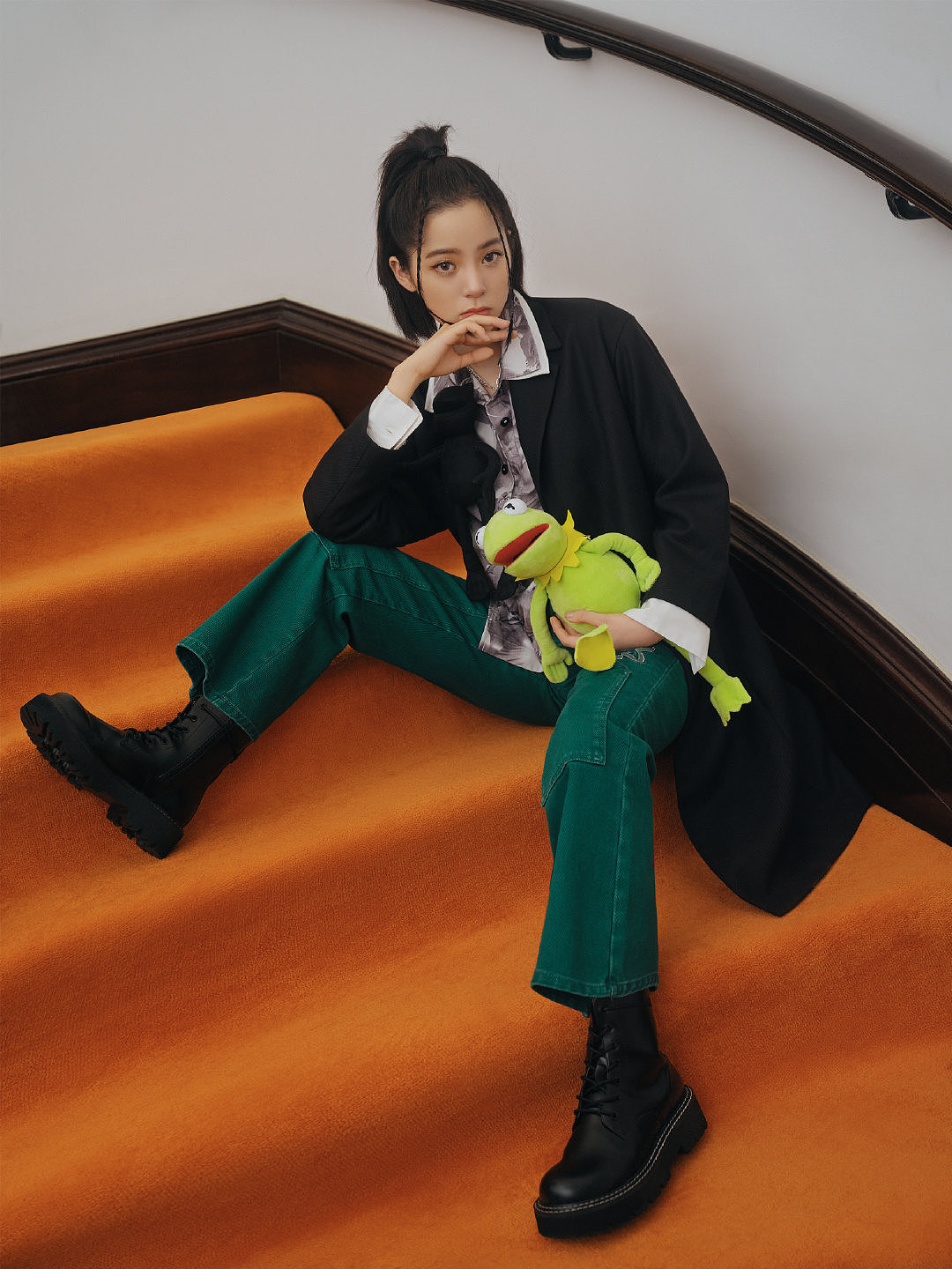 欧阳娜娜欧阳娣娣70太平鸟科米蛙联名