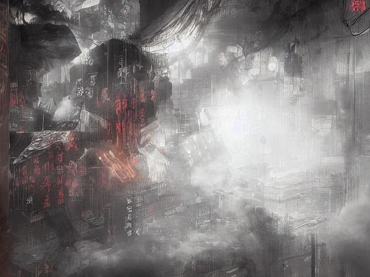 #AI創(chuàng)作實驗室#「詭」（個人主頁-ZNjIyNTAyNTY=） - AI作品 - 站酷設(shè)計師魏了了原創(chuàng)素材 - 站酷ZCOOL