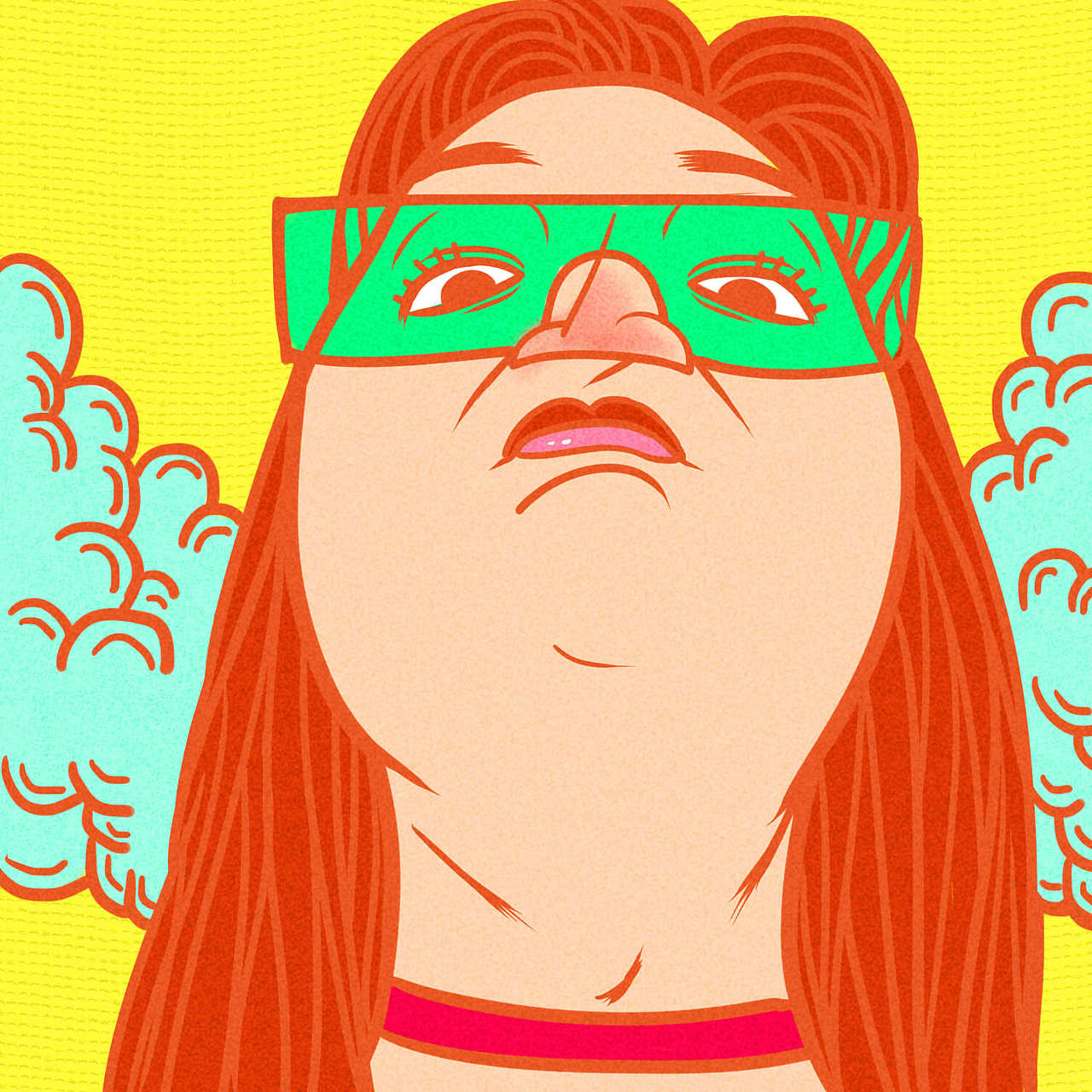 美年达滴滴画脸活动插画作品