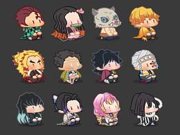 《鬼灭之刃》Q版角色绘制