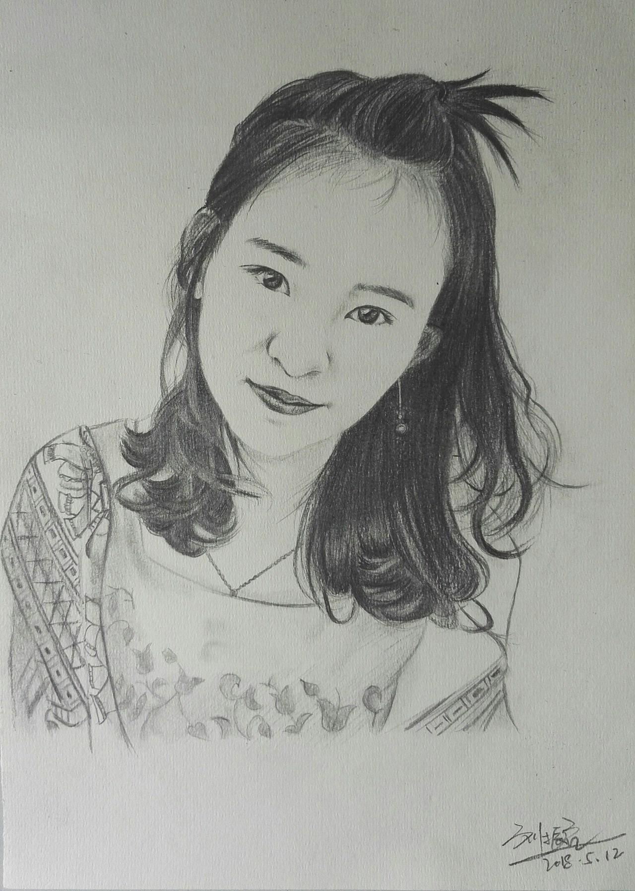 勇闯天涯广告揭西钱坑风光素描肖像女生长发添加表情【岩彩】画师眼里