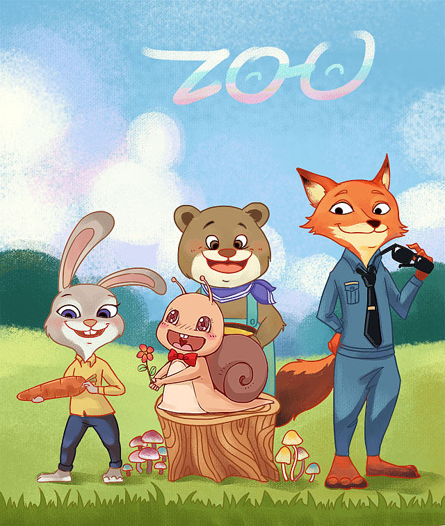 疯狂动物城迷（图ZNDU2NjEwOTI=） - 商业插画 - 站酷设计师山支崎原创素材 - 站酷ZCOOL