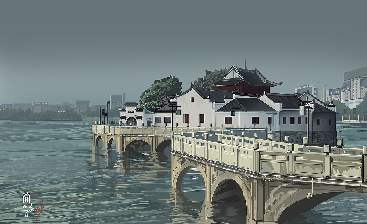 家乡小画（图ZMTY0NjE1MDUy） - 创作习作 - 站酷设计师绿颜雨原创素材 - 站酷ZCOOL