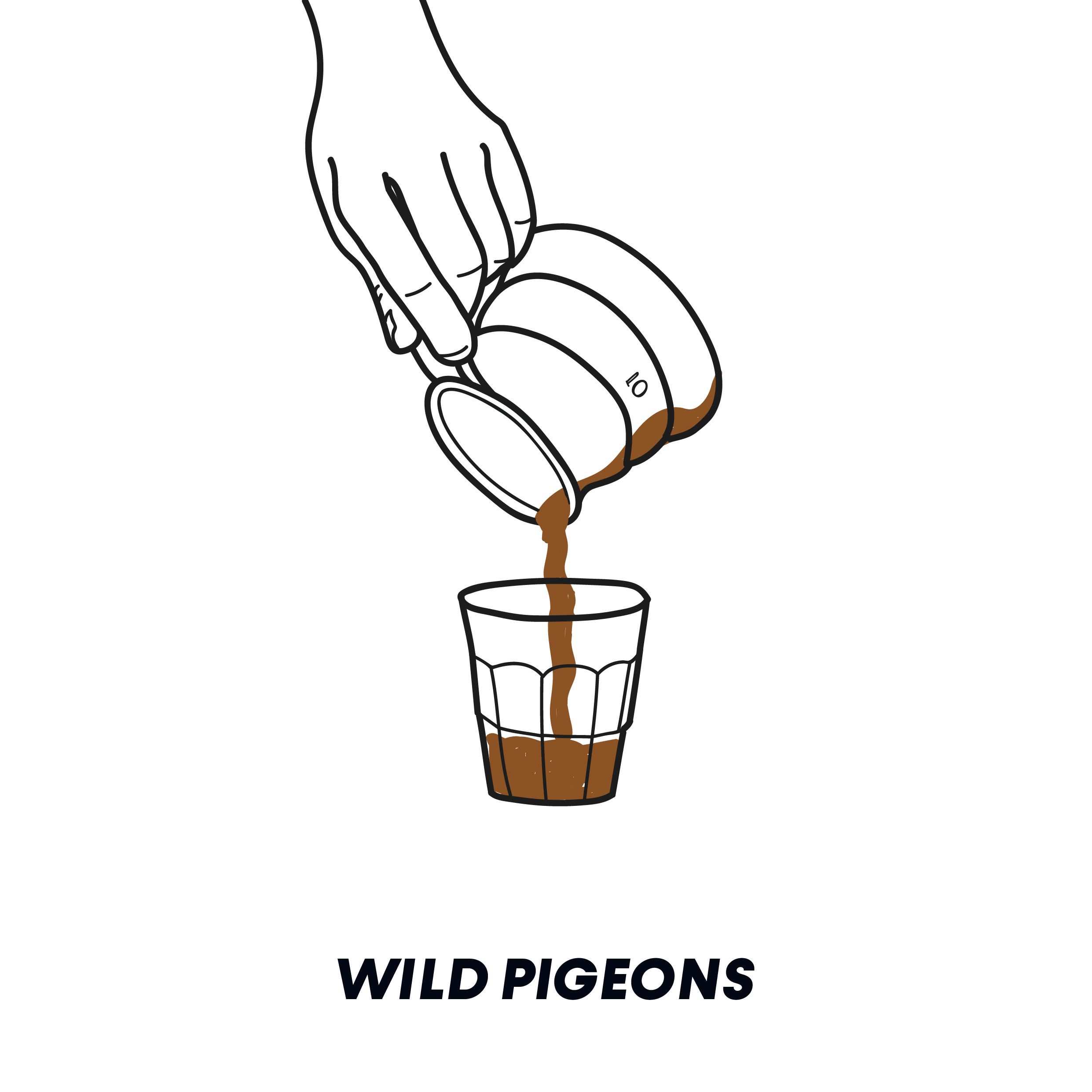 野鸽子咖啡wildpigeons日常手绘插画