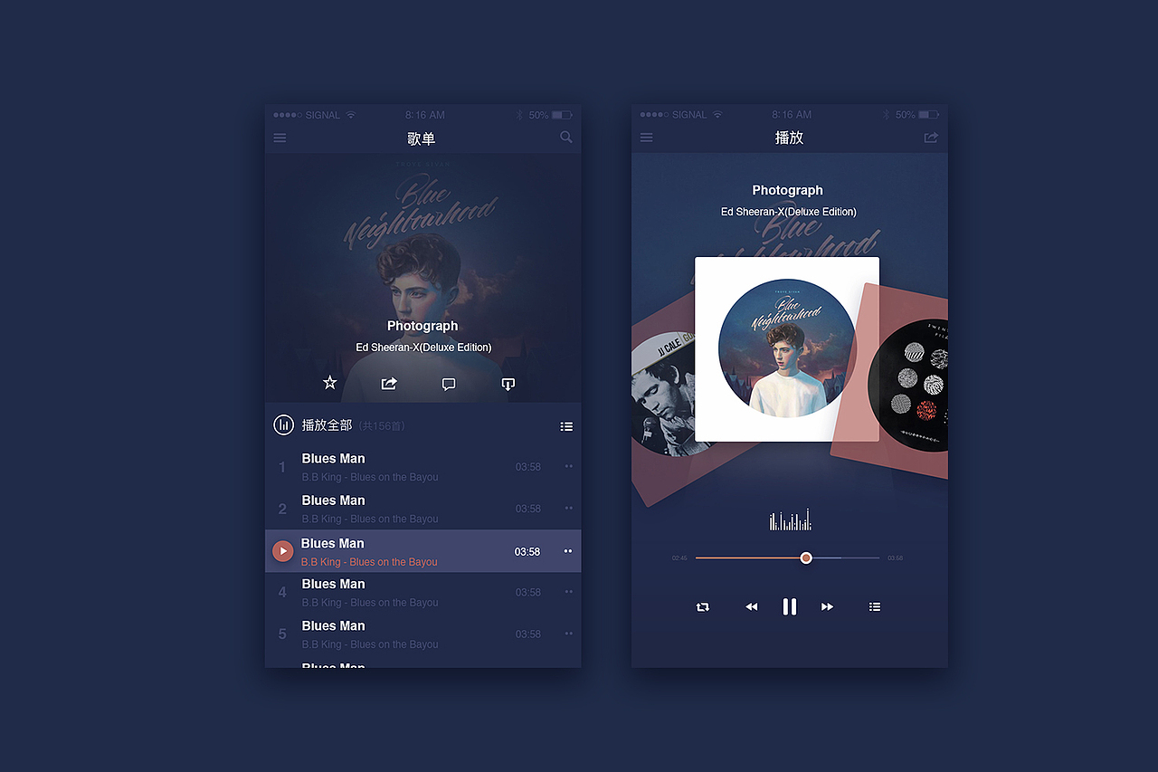 音乐界面（1P）（图ZNjQwNDIyMDA=） - APP界面 - 站酷设计师猪猪猪猪猪猪猪猪原创素材 - 站酷ZCOOL