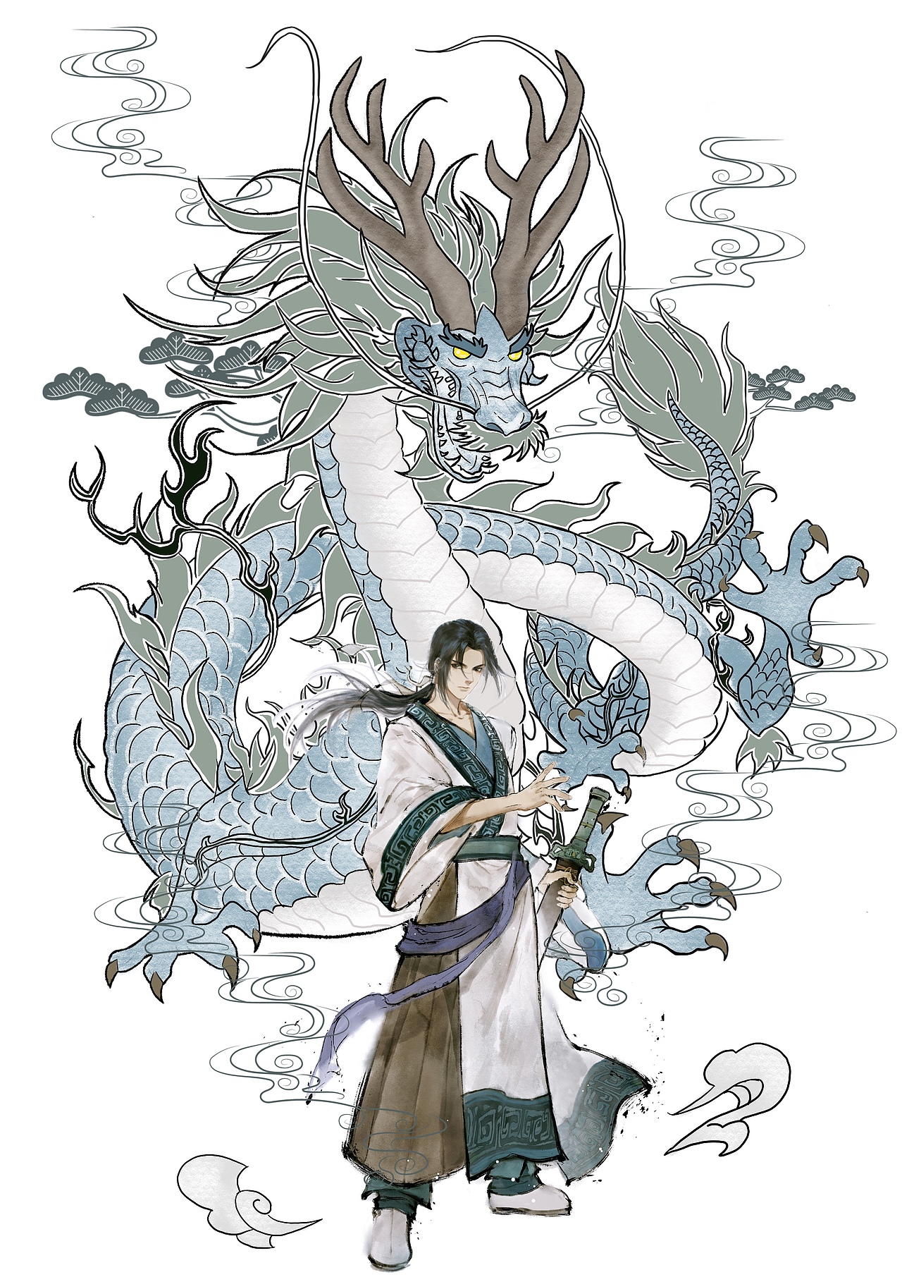 秦时明月（图ZMjU2NzU1NTQ0） - 创作习作 - 站酷设计师杨梅梅梅原创素材 - 站酷ZCOOL