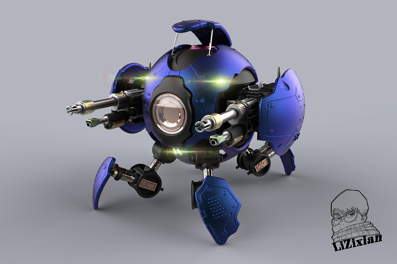 球状战甲雕刻|三维|动漫|西郊小贤子 - 原创作品 - 站酷 (zcool)