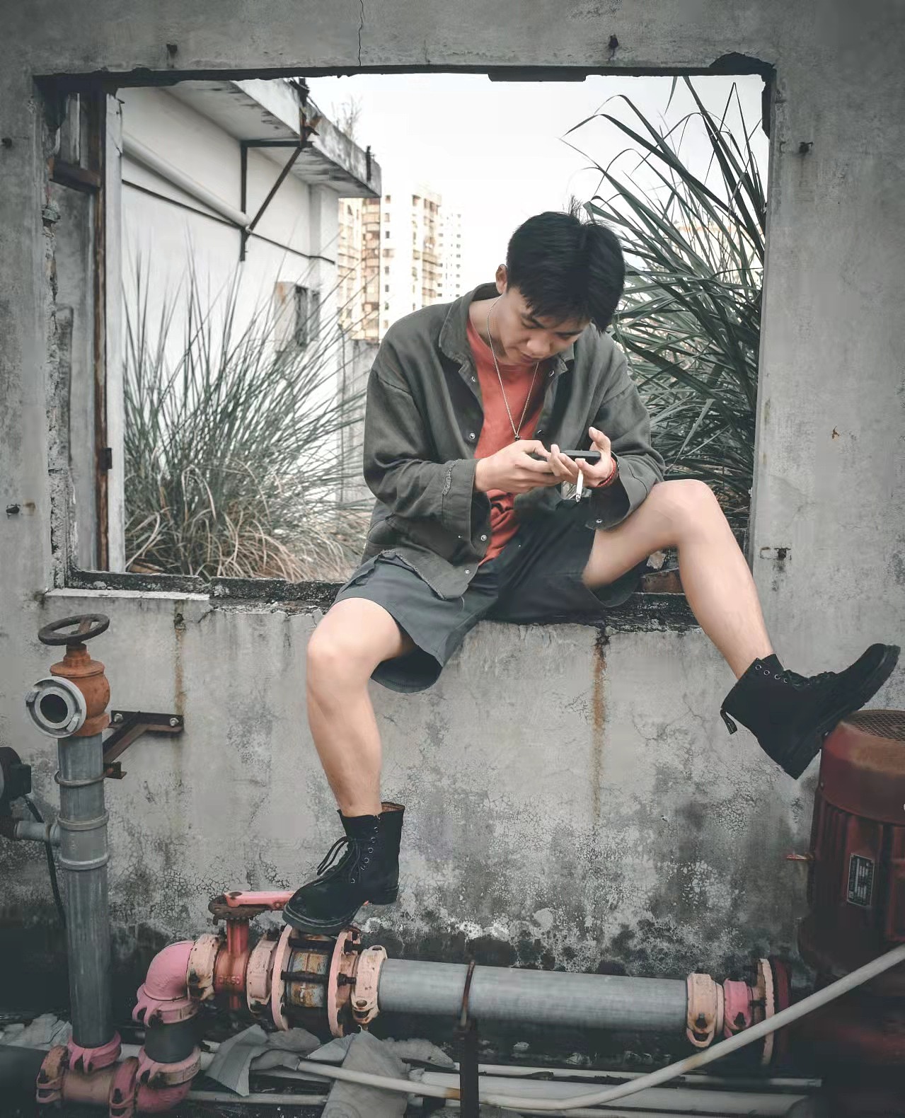 天台摄影,高级灰