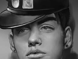 欧拉欧拉 黑白头像练习