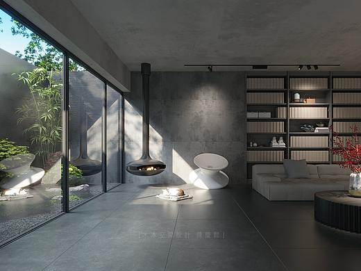 [木本空间设计]  壁炉与猫