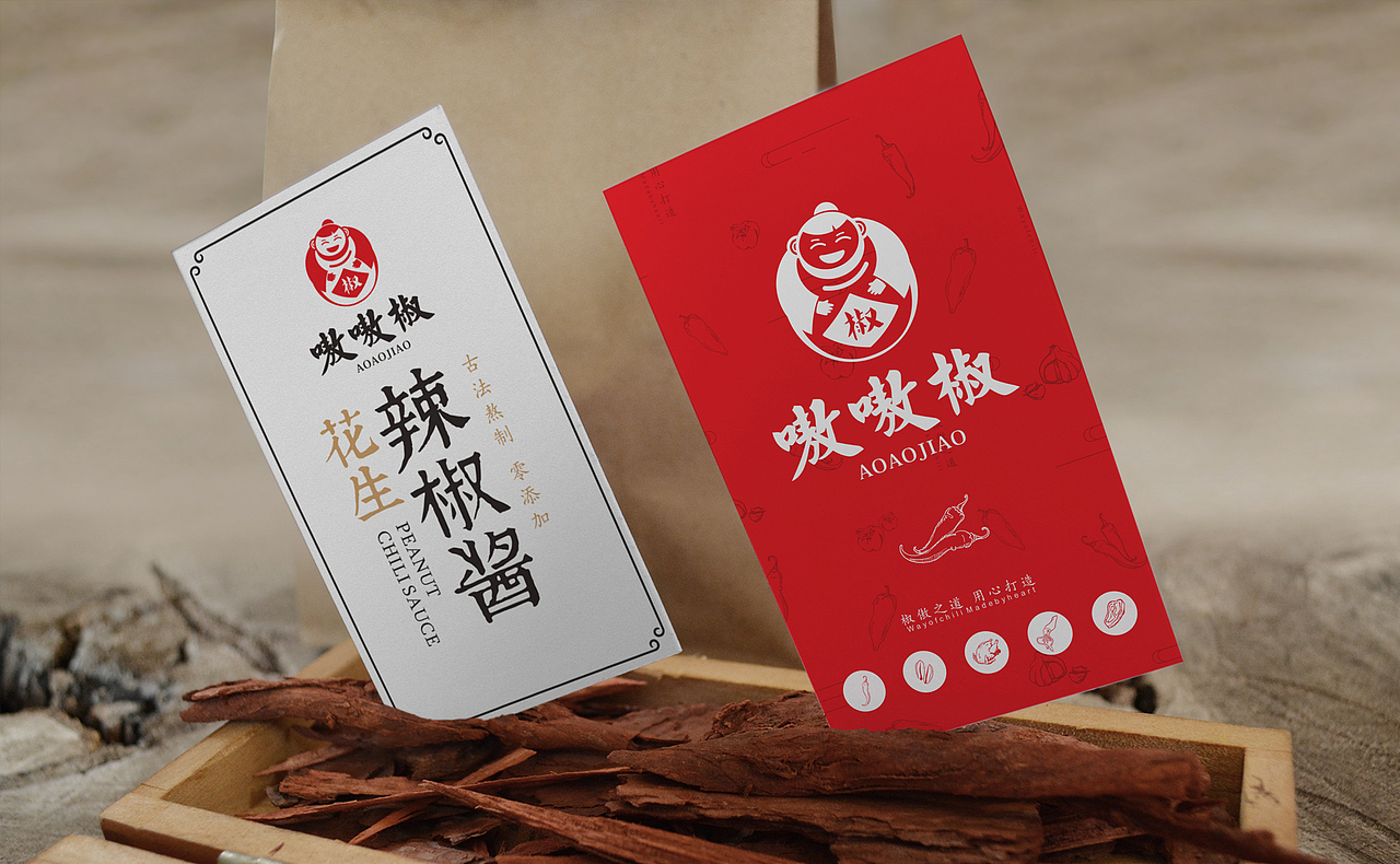 一款时尚辣椒酱包装设计风格