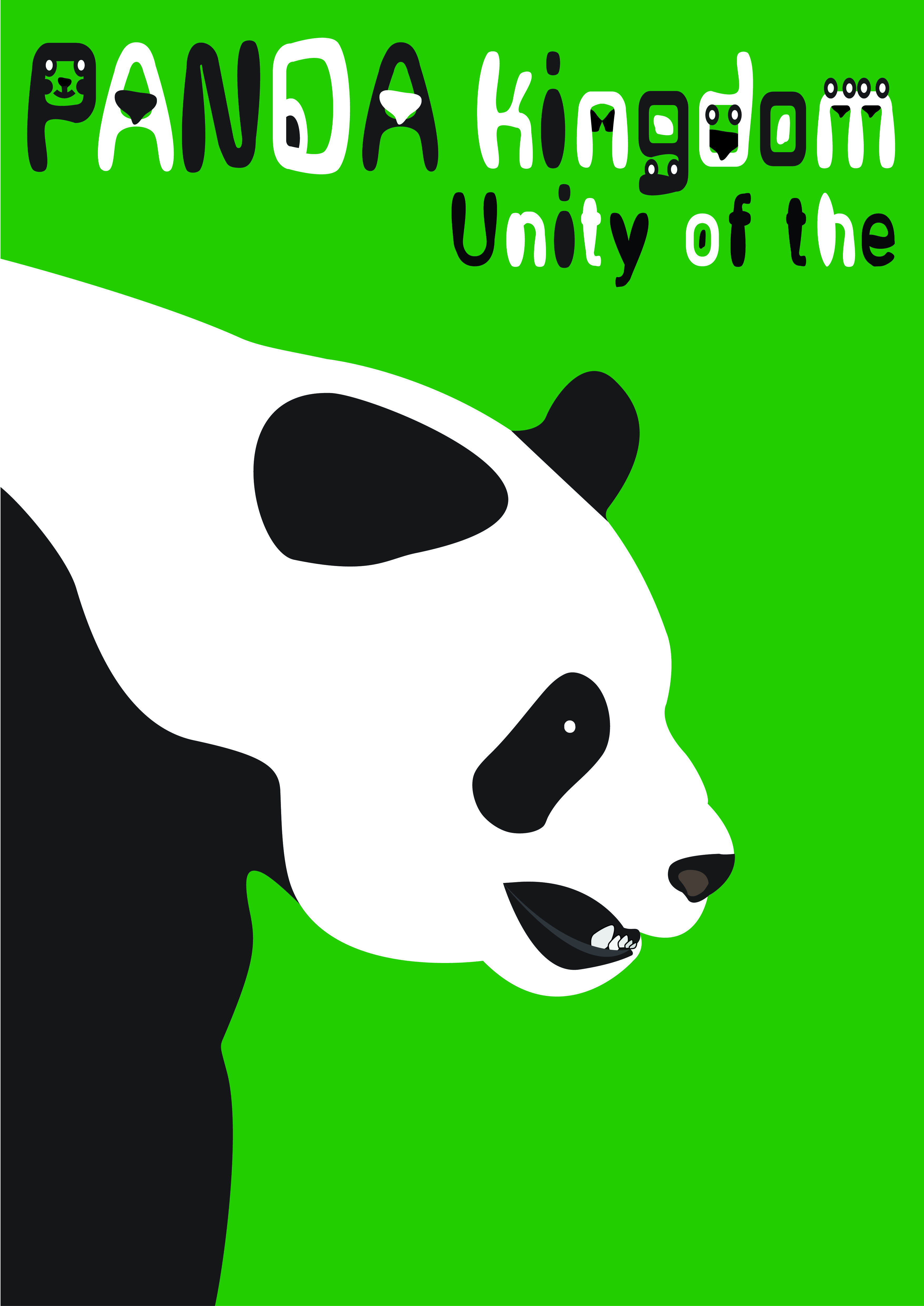 熊猫英语海报手绘图片