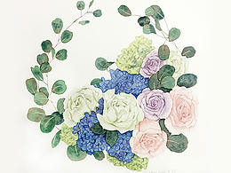 花卉組合臨摹練習