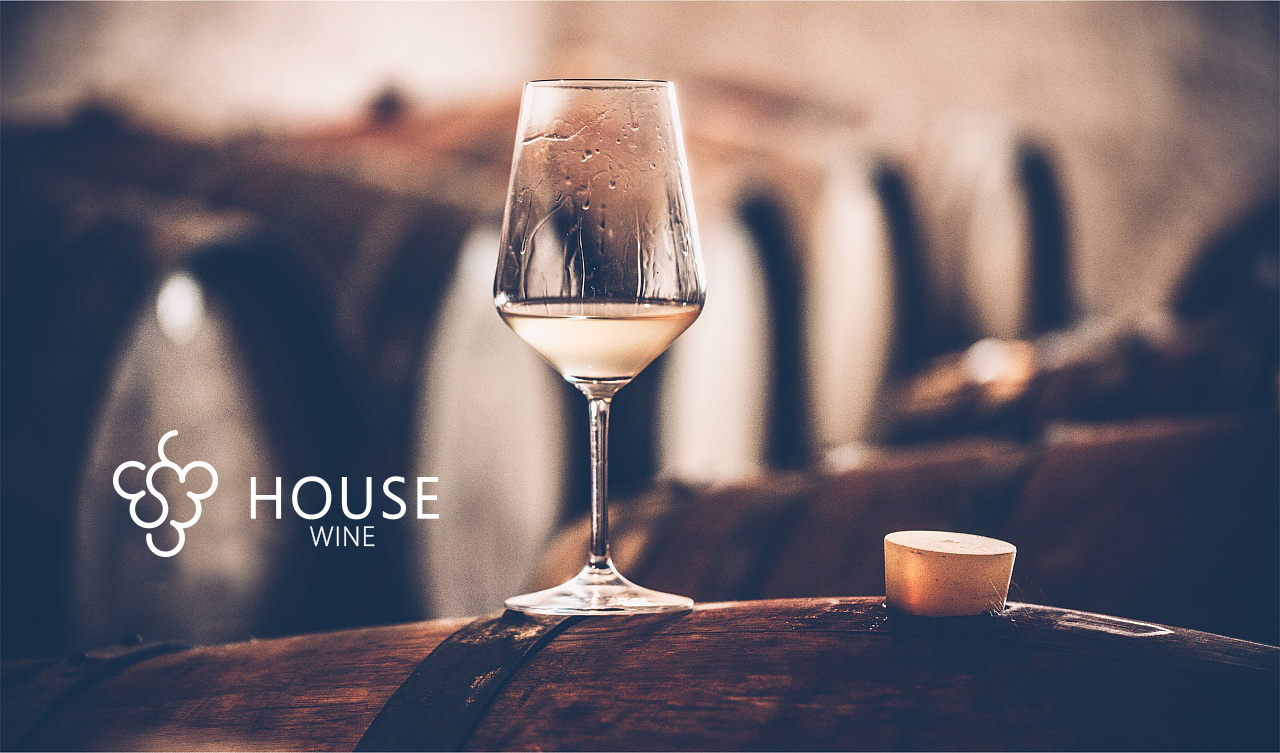 wine house 酒窝logo设计