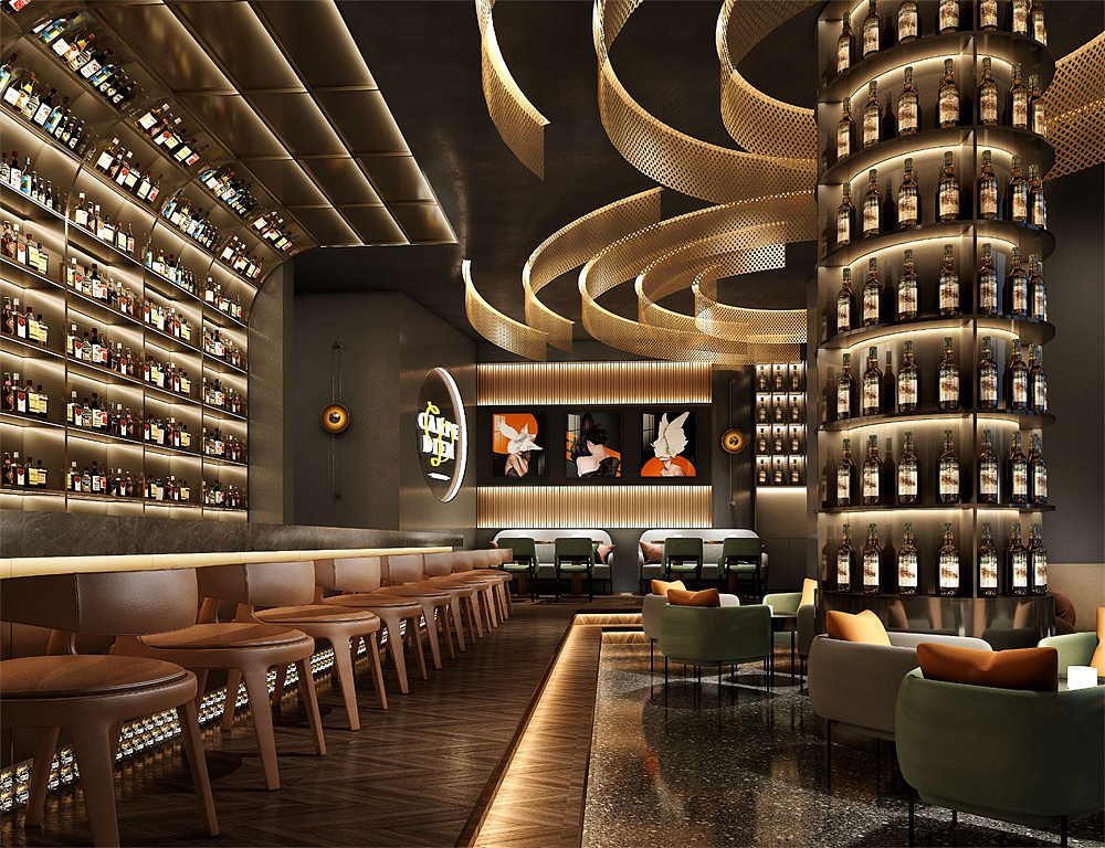 成都酒吧设计|时尚轻奢清吧设计|空间|商业空间设计|酒吧创意设计