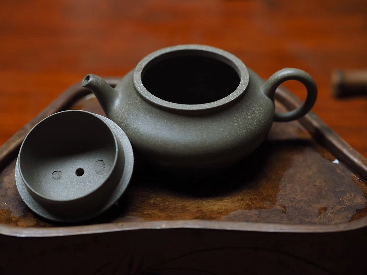 紫砂壶—高虚扁(原矿青段)