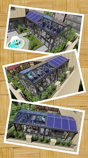 光伏板隔热保温阳光房设计效果图S1675