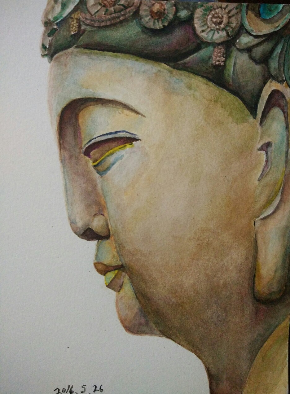 这个嘈杂的世界中,慢慢沉淀 (最后一张是素描,画完拿水彩上了点颜色)