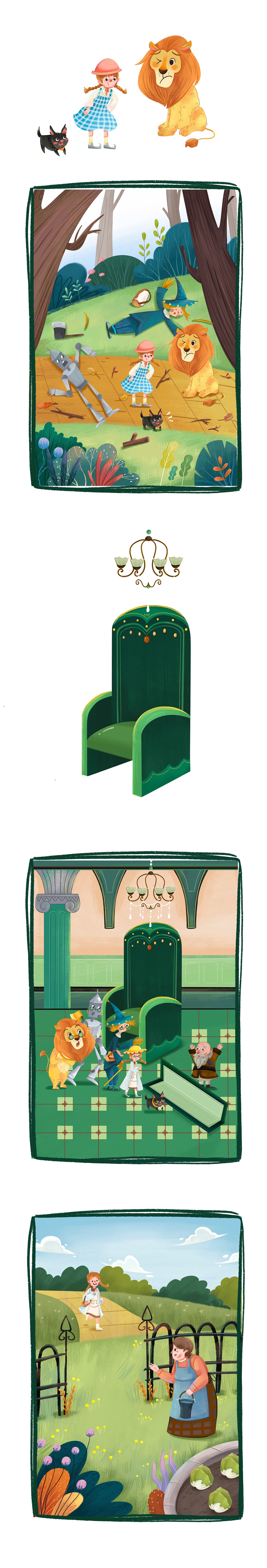 儿童插画绘本-《绿野仙踪》