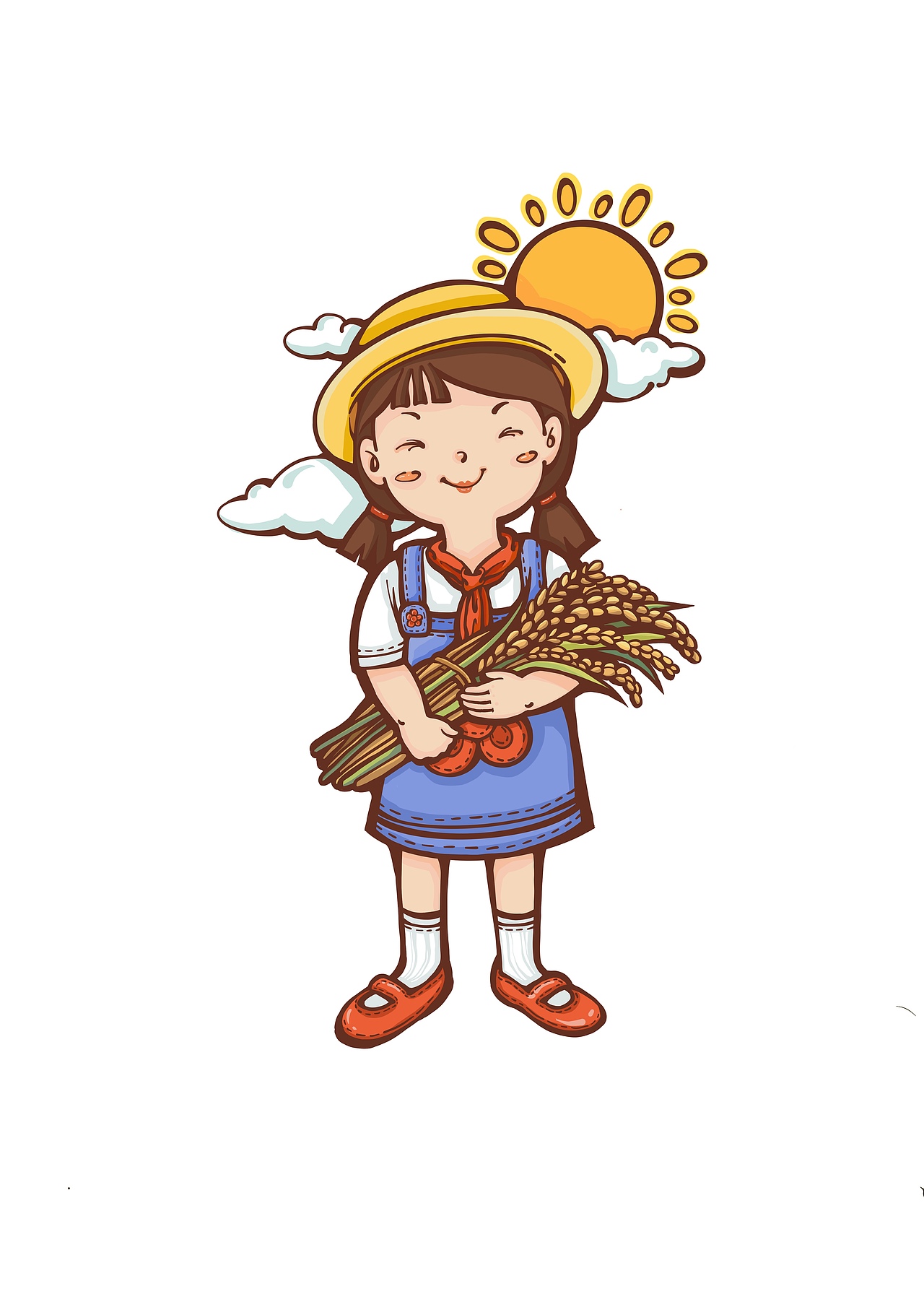 中华小稻农（图ZMjE5MDk2OTg4） - 儿童插画 - 站酷设计师栗子朵儿原创素材 - 站酷ZCOOL