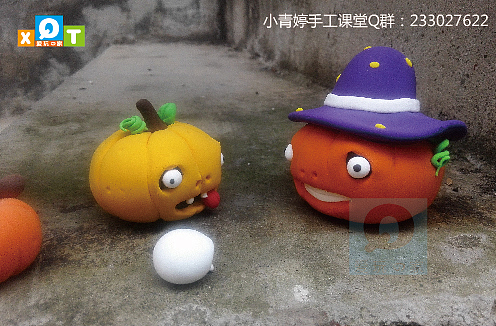 小青婷粘土手工课堂万圣节主题:南瓜鬼的故事