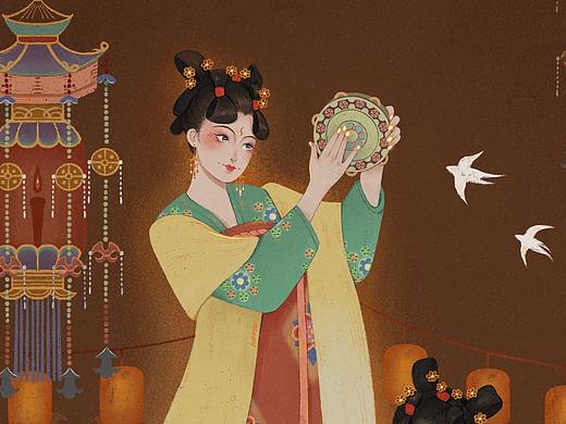 【唐宫夜宴】procreate 插画板绘