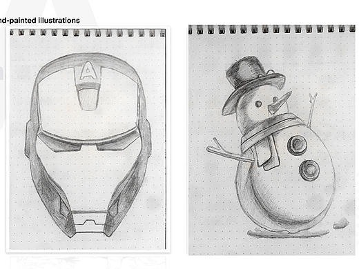 手绘铅笔，彩铅插画