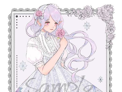 薔薇蕾絲花墻lolita（個人主頁-ZMzkyODU5ODQ=） - 其他服裝 - 站酷設計師紅燒五花肉原創(chuàng)素材 - 站酷ZCOOL