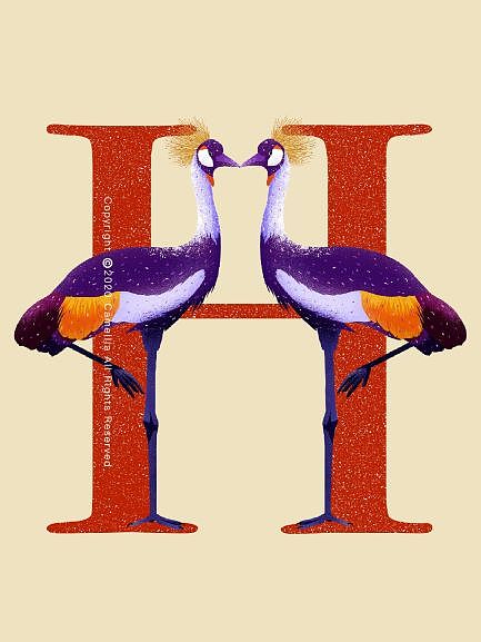 26个字母与动物的创意组合插画