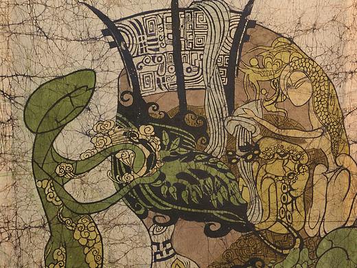 蜡染装饰画系列之《画里有话》