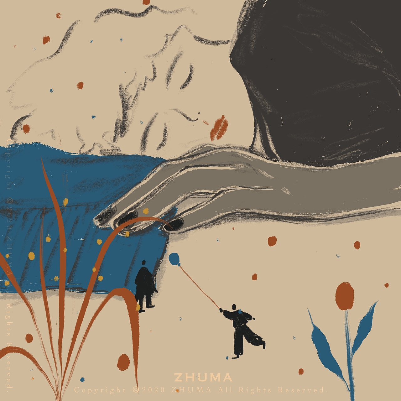 尾指租客安静地在“溜”气球
无名指租客陪着她<br>房东我起床预备 