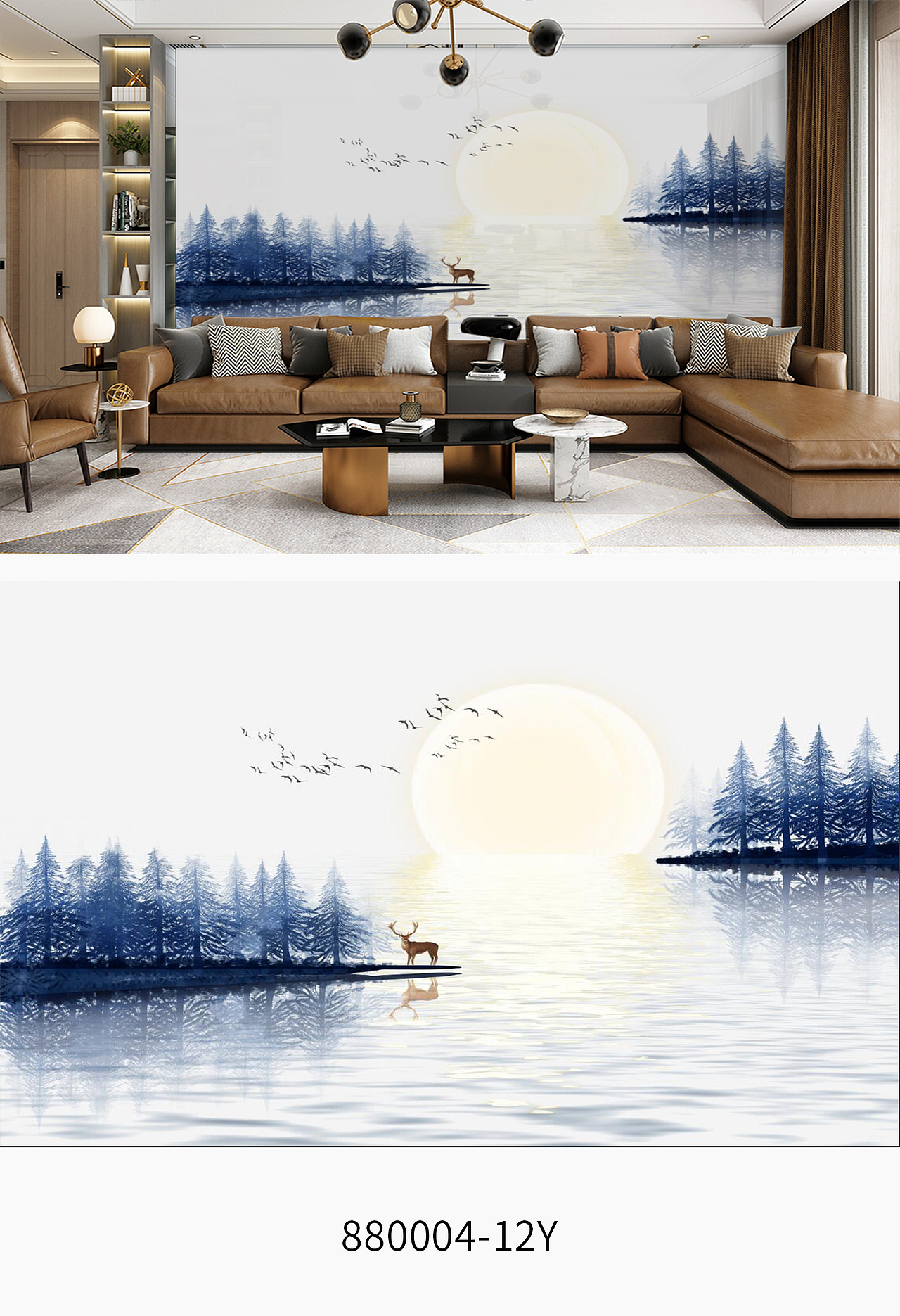 现代北欧油画田园风景背景墙（图ZMjg0NTk2NDc2） - 家装设计 - 站酷设计师宋图网原创素材 - 站酷ZCOOL