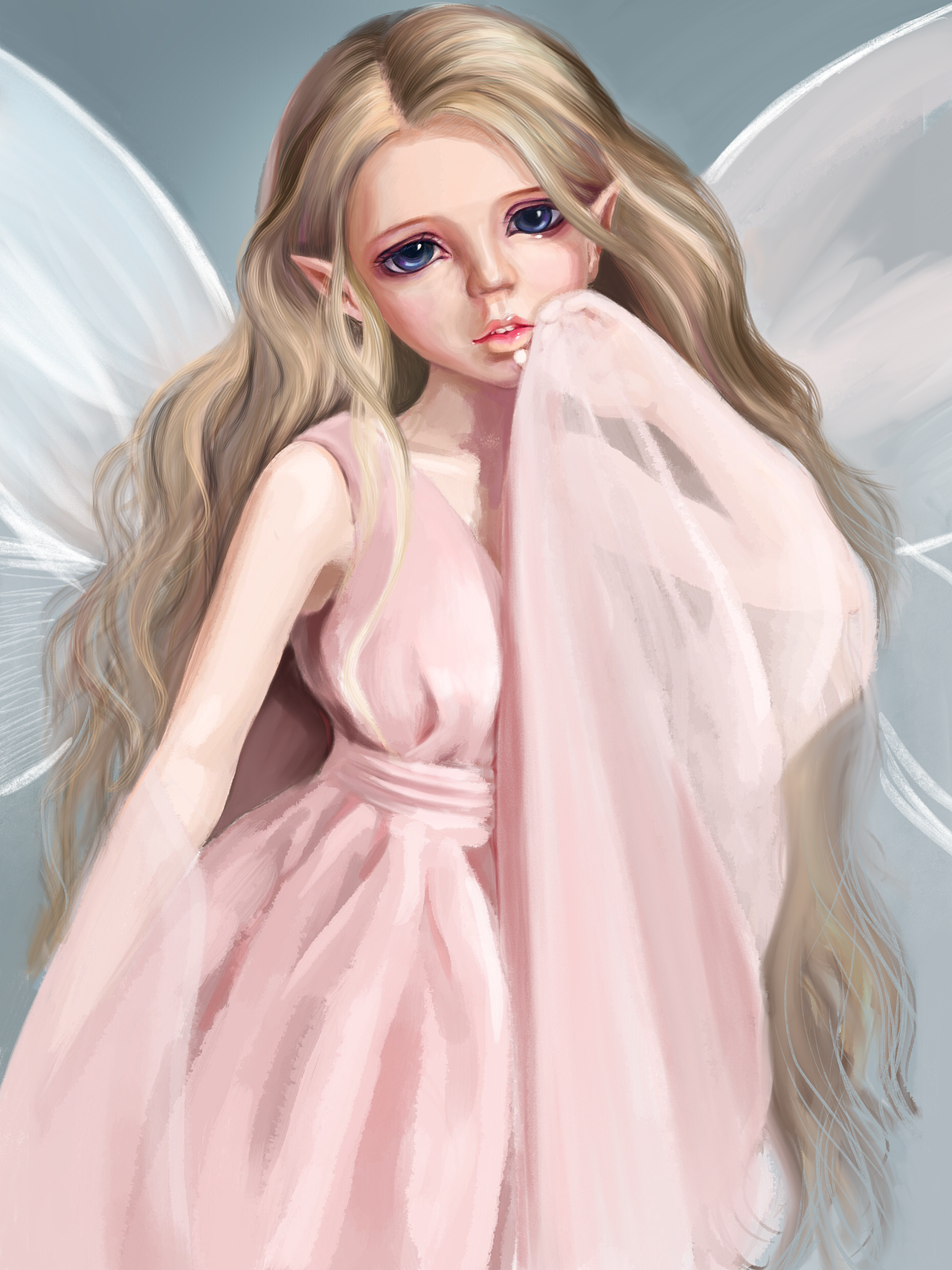 人物厚涂-粉精灵