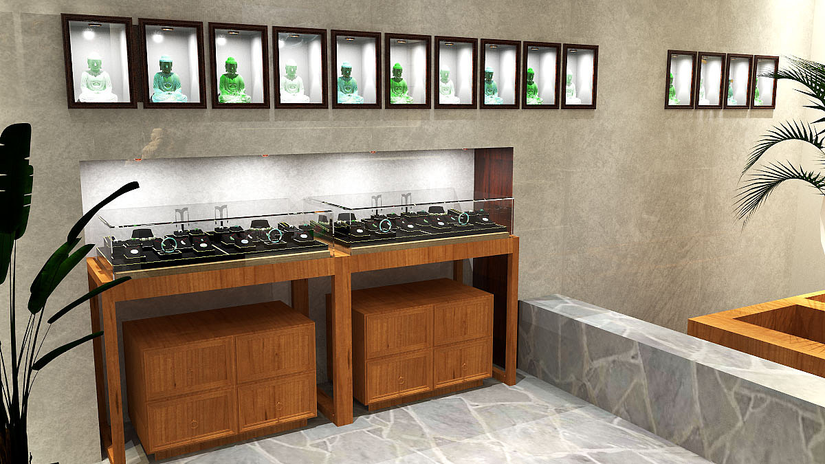 七彩云南玉石店铺设计