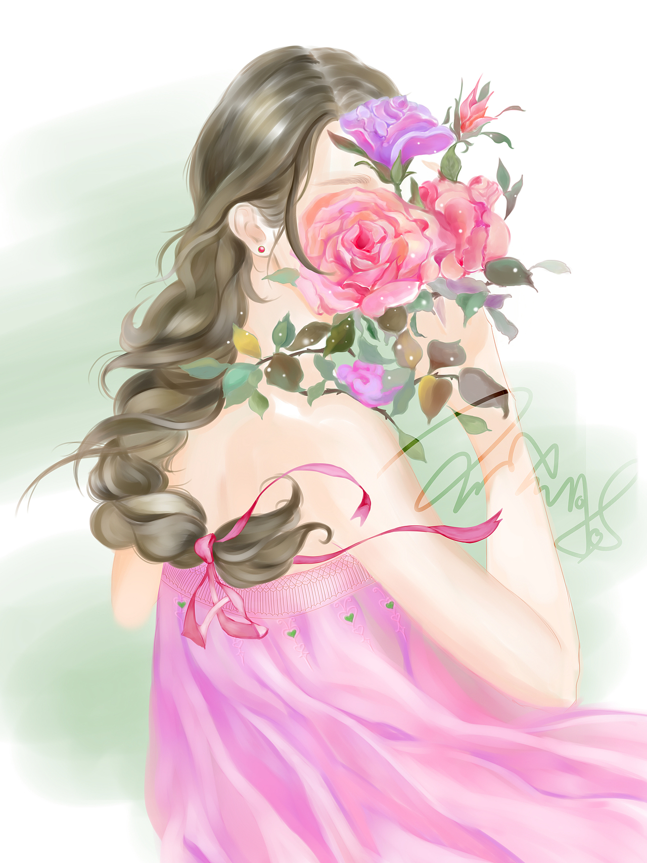 唯美人物插画练习