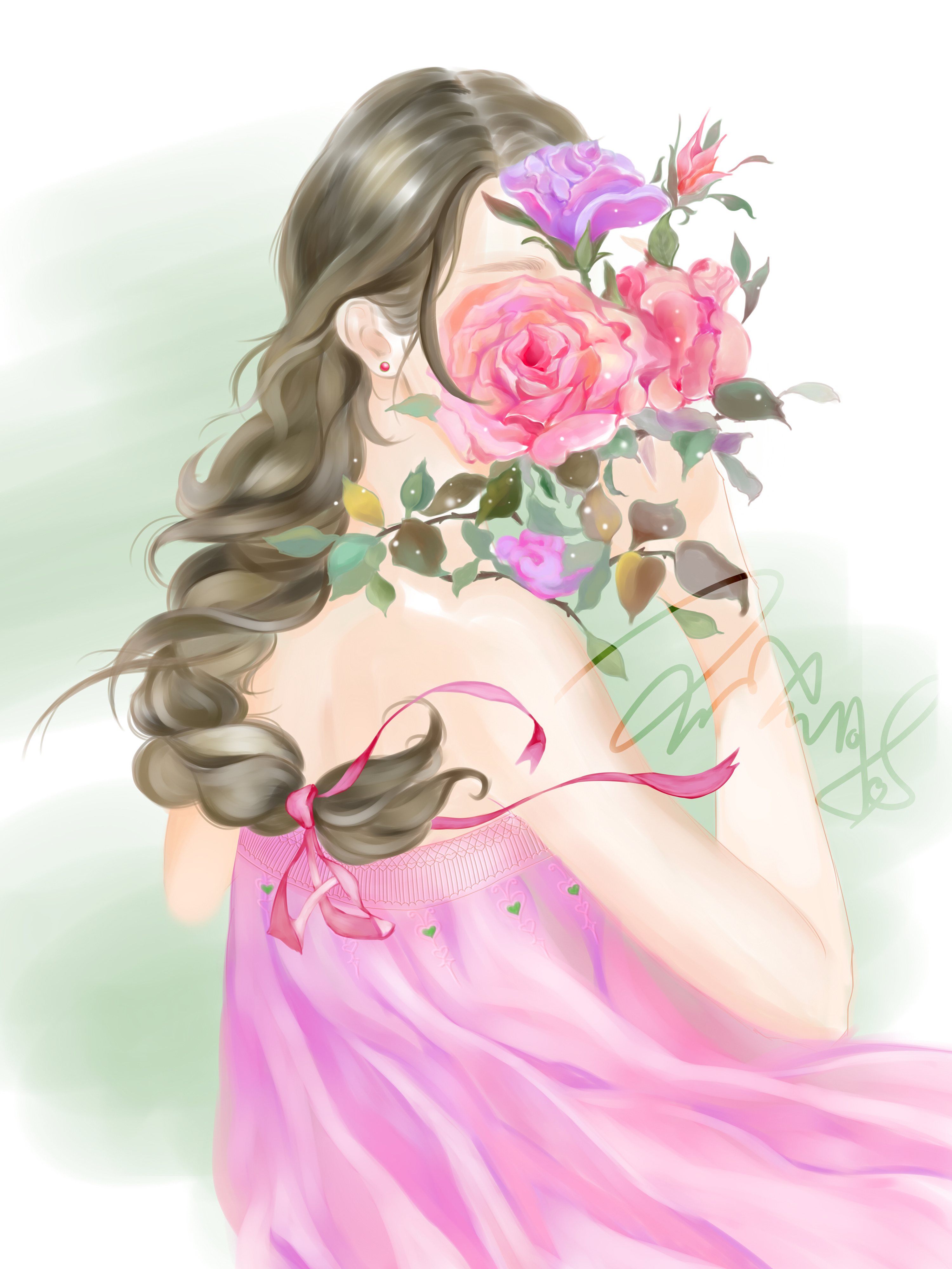 唯美人物插画练习