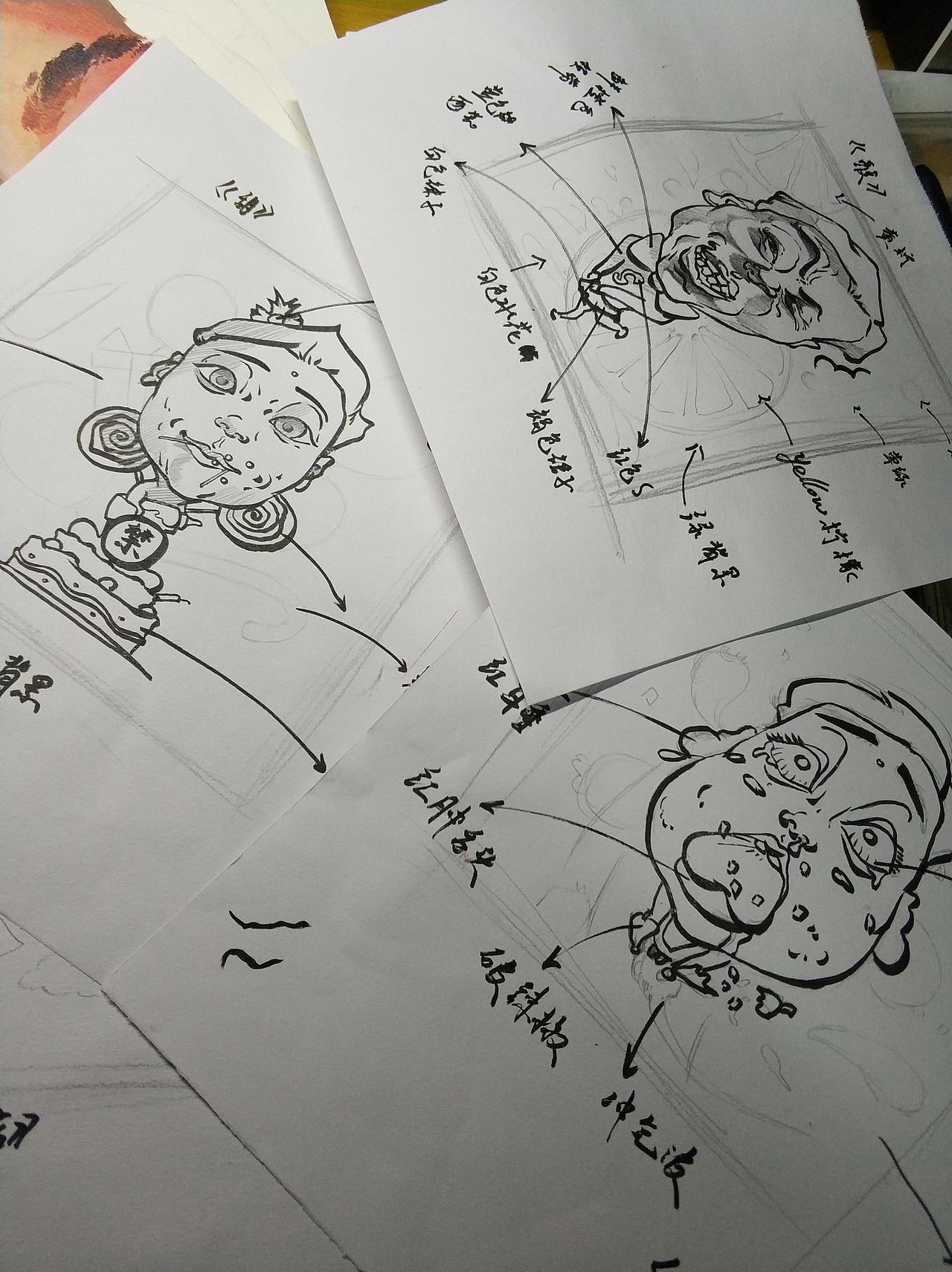 这就是最初设计的线稿，和成品还是有一定的不同