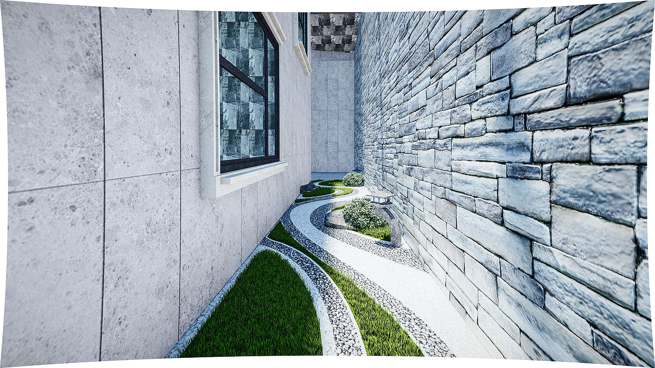 现代风格小庭院 景观设计