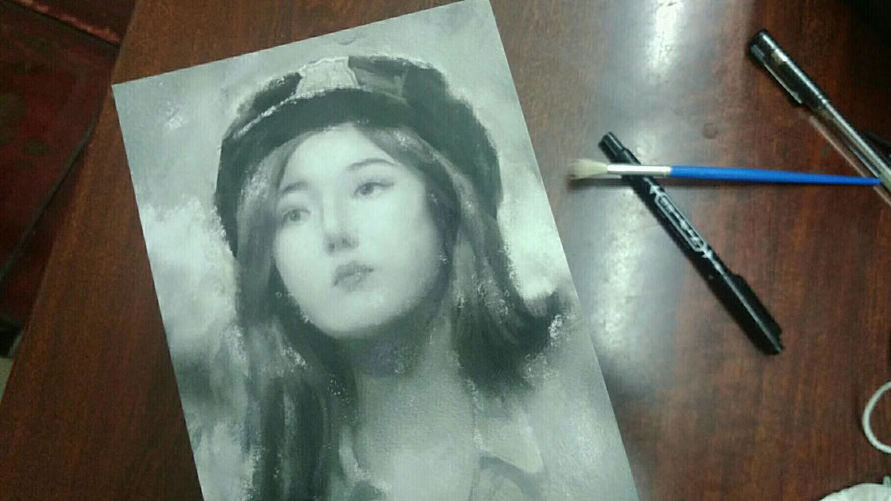 【板绘】原创饭绘gfriend sinb 黄恩妃 喷枪加水彩质感（图ZMjU3NjgxMzA4） - 艺术插画 - 站酷设计师画画的小建原创素材 - 站酷ZCOOL