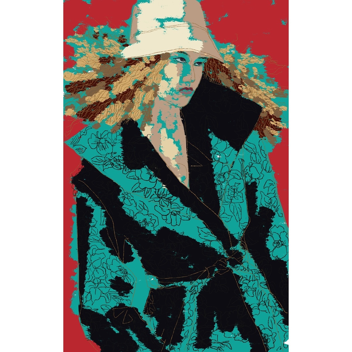 插畫人物，仿油畫效果。（圖ZMjAyNDUxNDk2） - 創(chuàng)作習(xí)作 - 站酷設(shè)計(jì)師胡堯兒原創(chuàng)素材 - 站酷ZCOOL