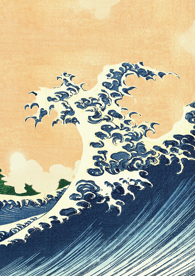 浮世绘海浪名作练习（图ZMTk4MzYwOTY=） - 品牌 - 站酷设计师V巴拉迪V小包子原创素材 - 站酷ZCOOL