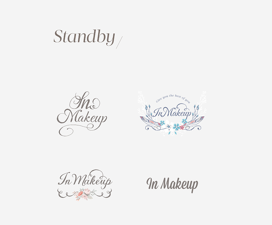 婚礼工作室 【in make up】 标志
