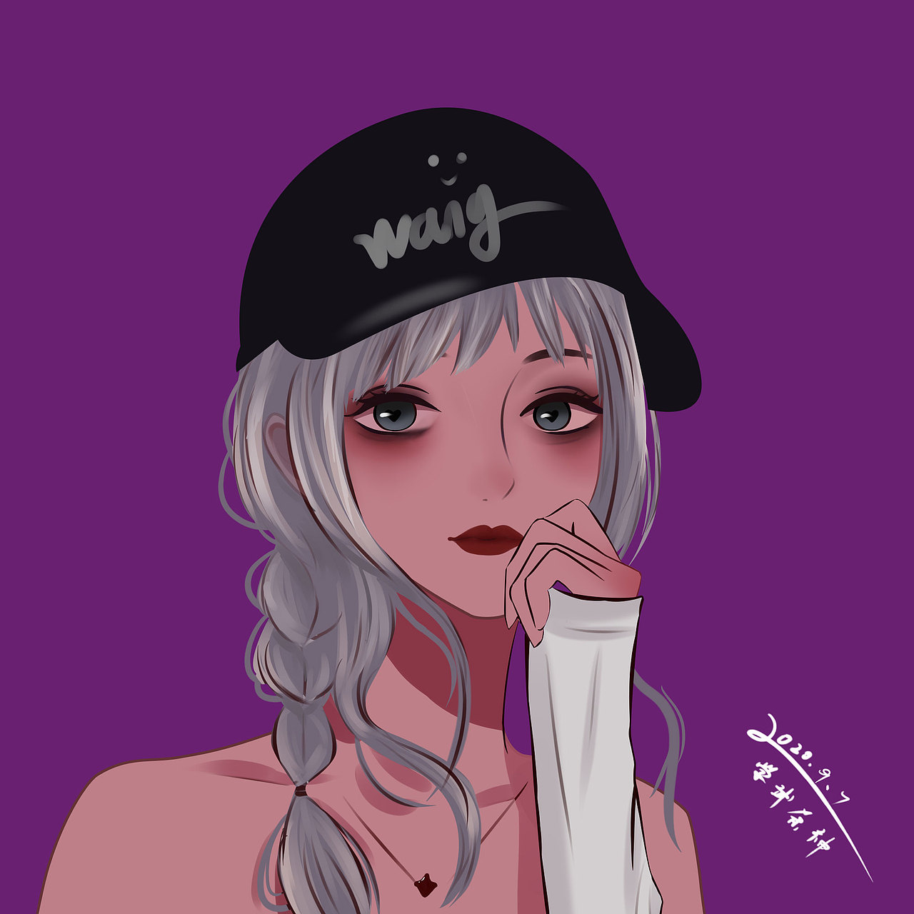 手绘头像插画简单板绘可爱头像