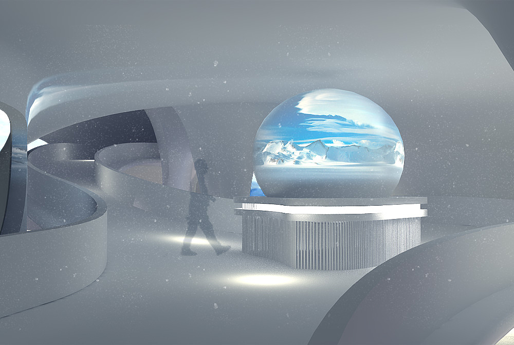 “融化的冰川”科普展示馆设计