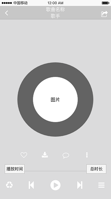 网易云音乐—歌曲播放页面改进原型图（图ZNTYyOTE3ODA=） - 交互/UE - 站酷设计师篮球梦KB原创素材 - 站酷ZCOOL