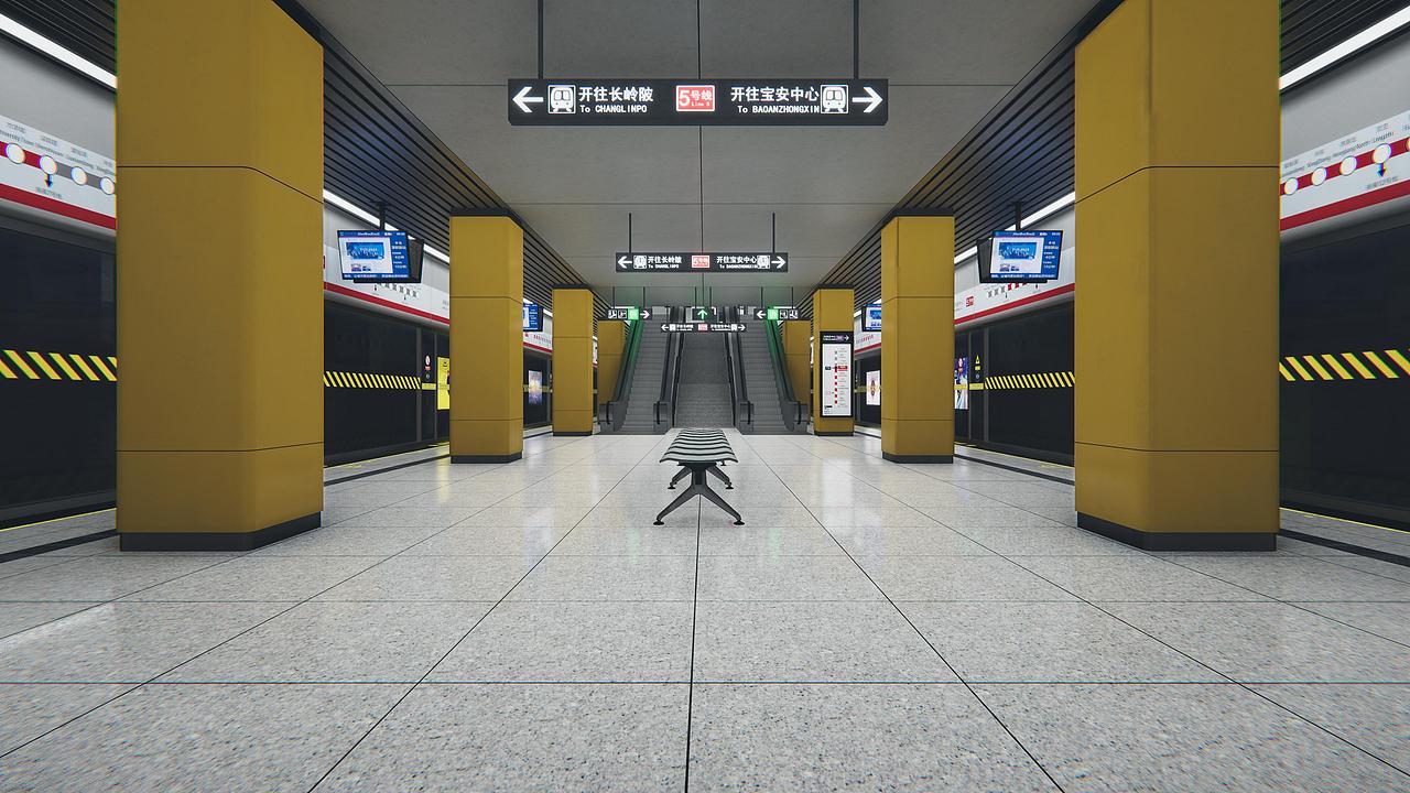 unity丨可换乘的地铁车站|三维|场景|柯晓豪_原创作品-站酷zcool