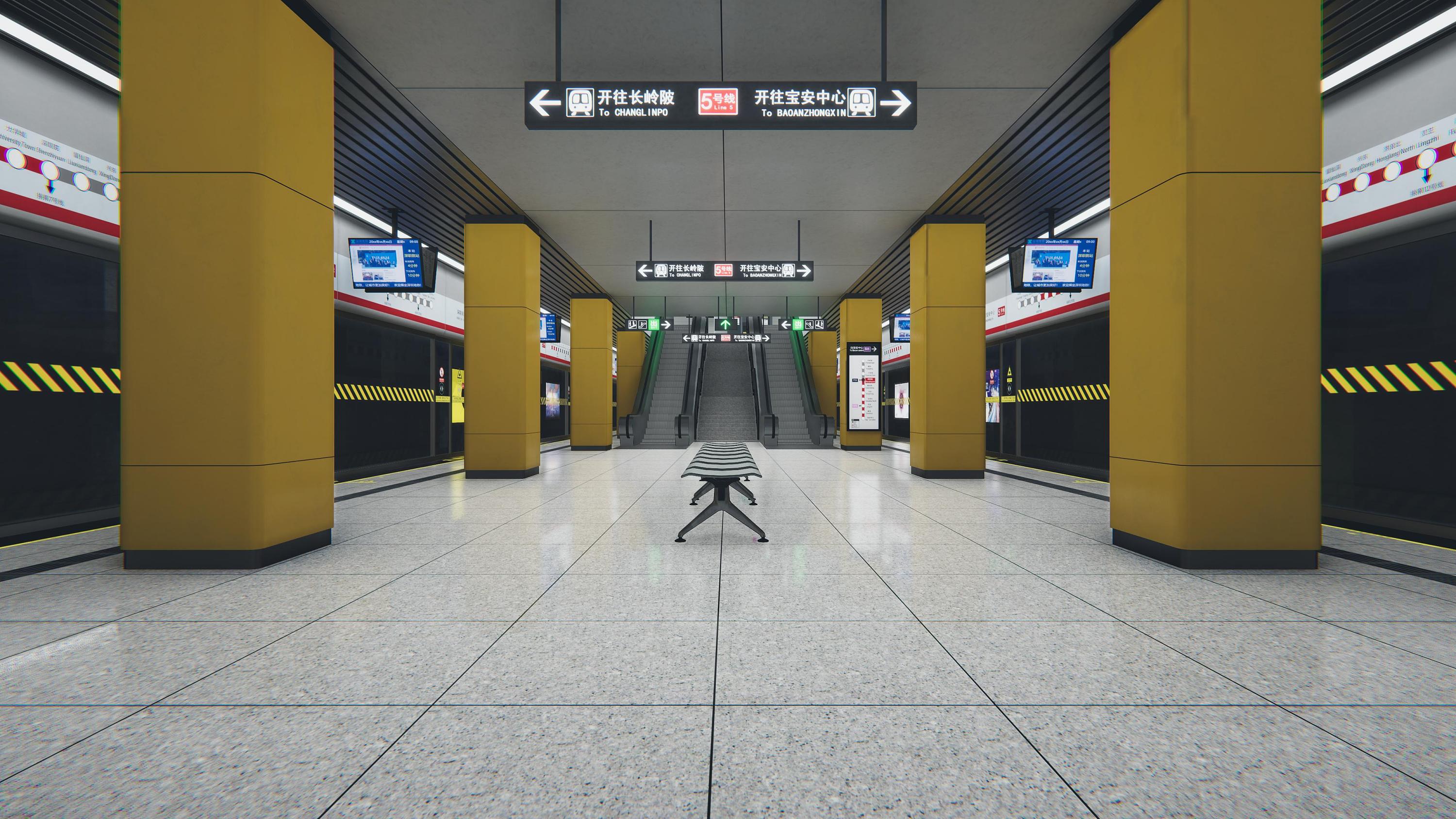 unity丨可换乘的地铁车站|三维|场景|柯晓豪_原创作品-站酷zcool