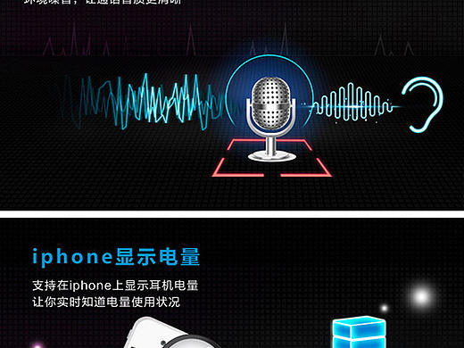 蓝牙耳机 3C数码 宝贝描述 产品海报 设计