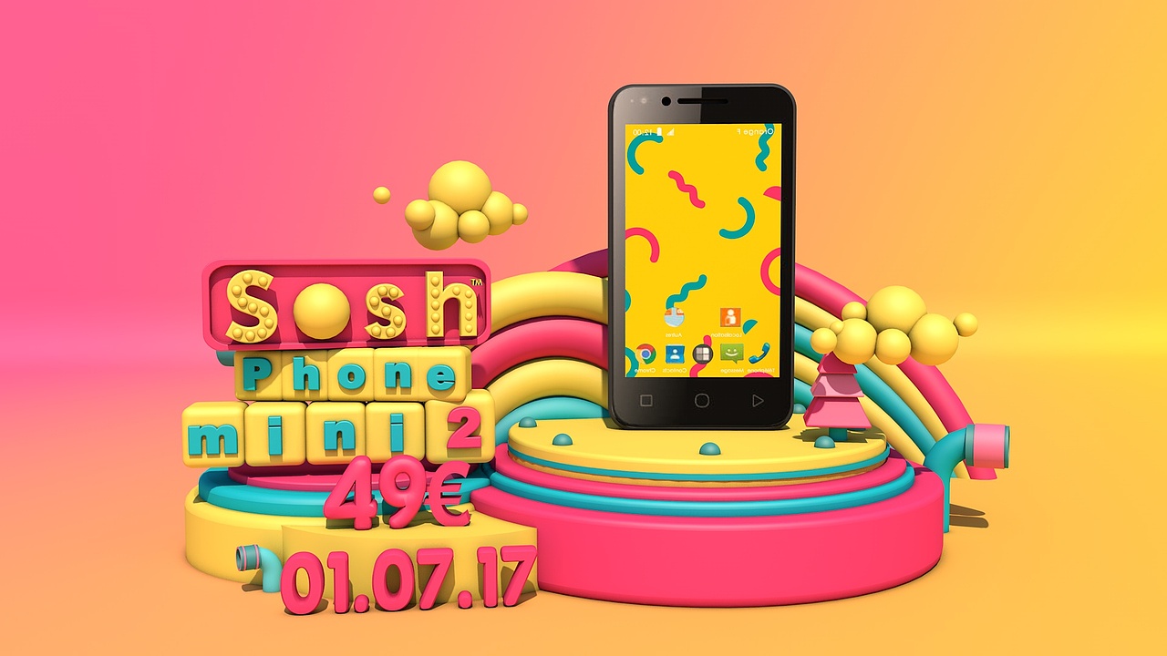品牌宣传 SOSH手机（图ZOTc1NTcxMDQ=） - 品牌 - 站酷设计师水保原创素材 - 站酷ZCOOL