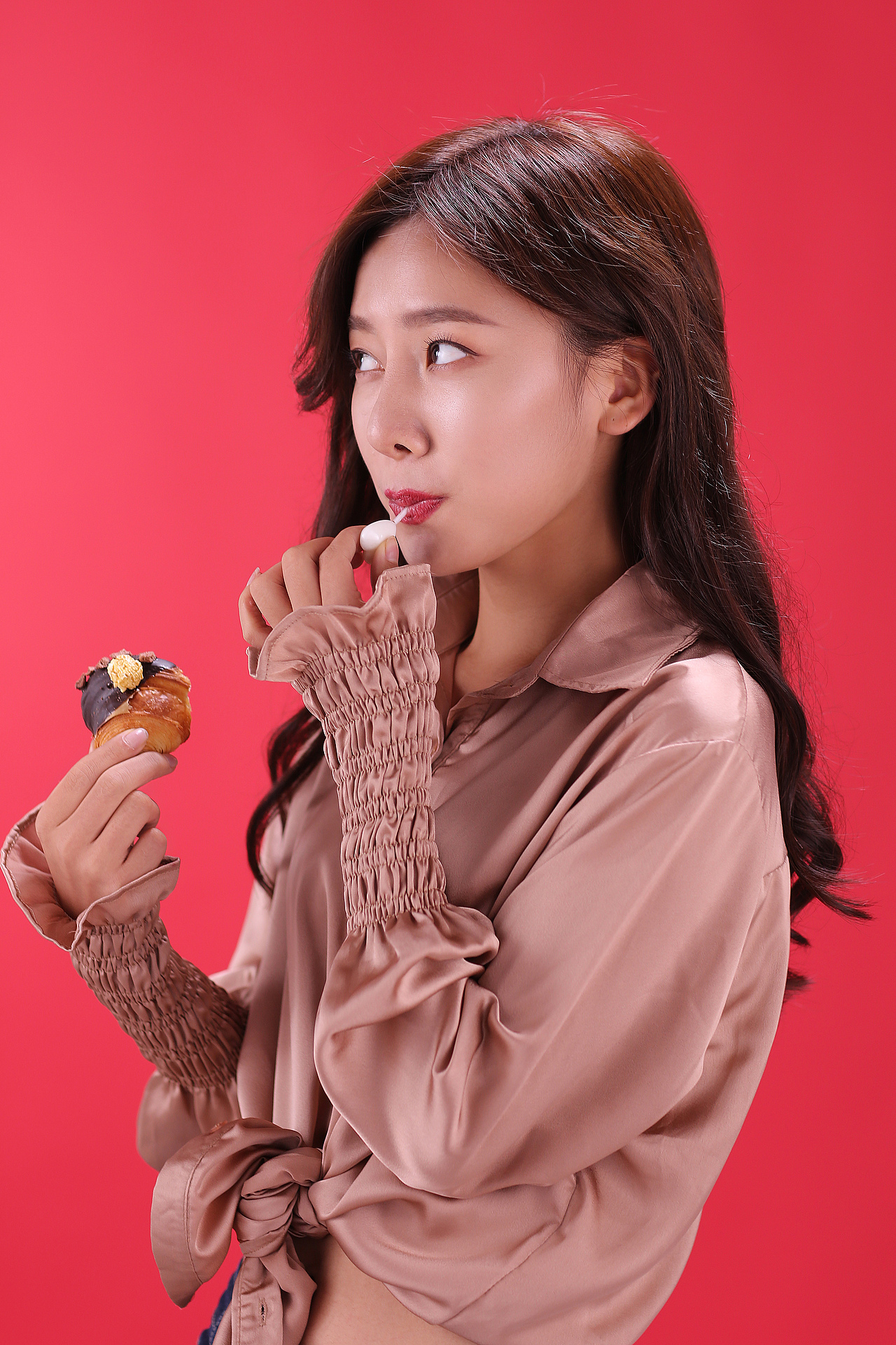 小甜心可颂蛋糕拍摄